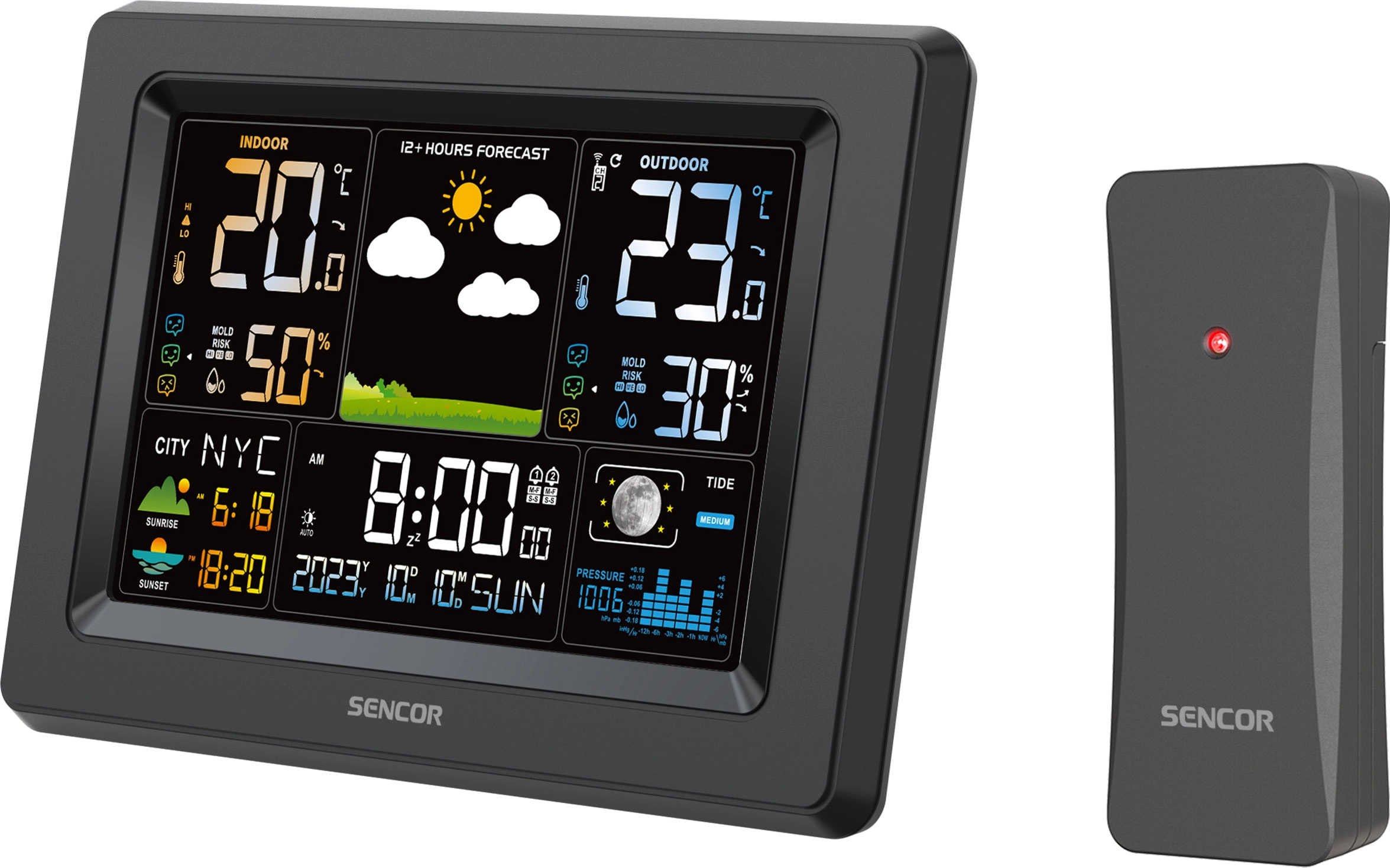 Stacja pogody Sencor SWS4500 1 bezprzewodowy czujnik w zestawie
