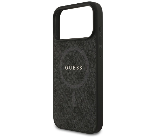 Guess 4G Ring Classic Logo MagSafe do iPhone 17 Pro Max czarny