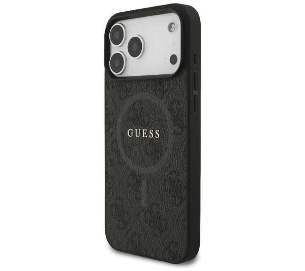 Guess 4G Ring Classic Logo MagSafe do iPhone 17 Pro Max czarny