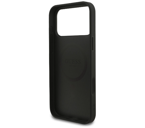 Guess 4G Ring Classic Logo MagSafe do iPhone 17 Pro Max czarny