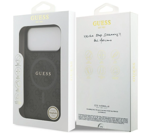 Guess 4G Ring Classic Logo MagSafe do iPhone 17 Pro Max czarny