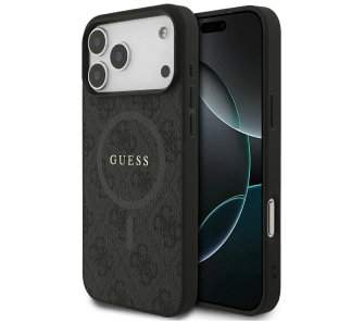 Etui Guess 4G Ring Classic Logo MagSafe do iPhone 17 Pro Max czarny