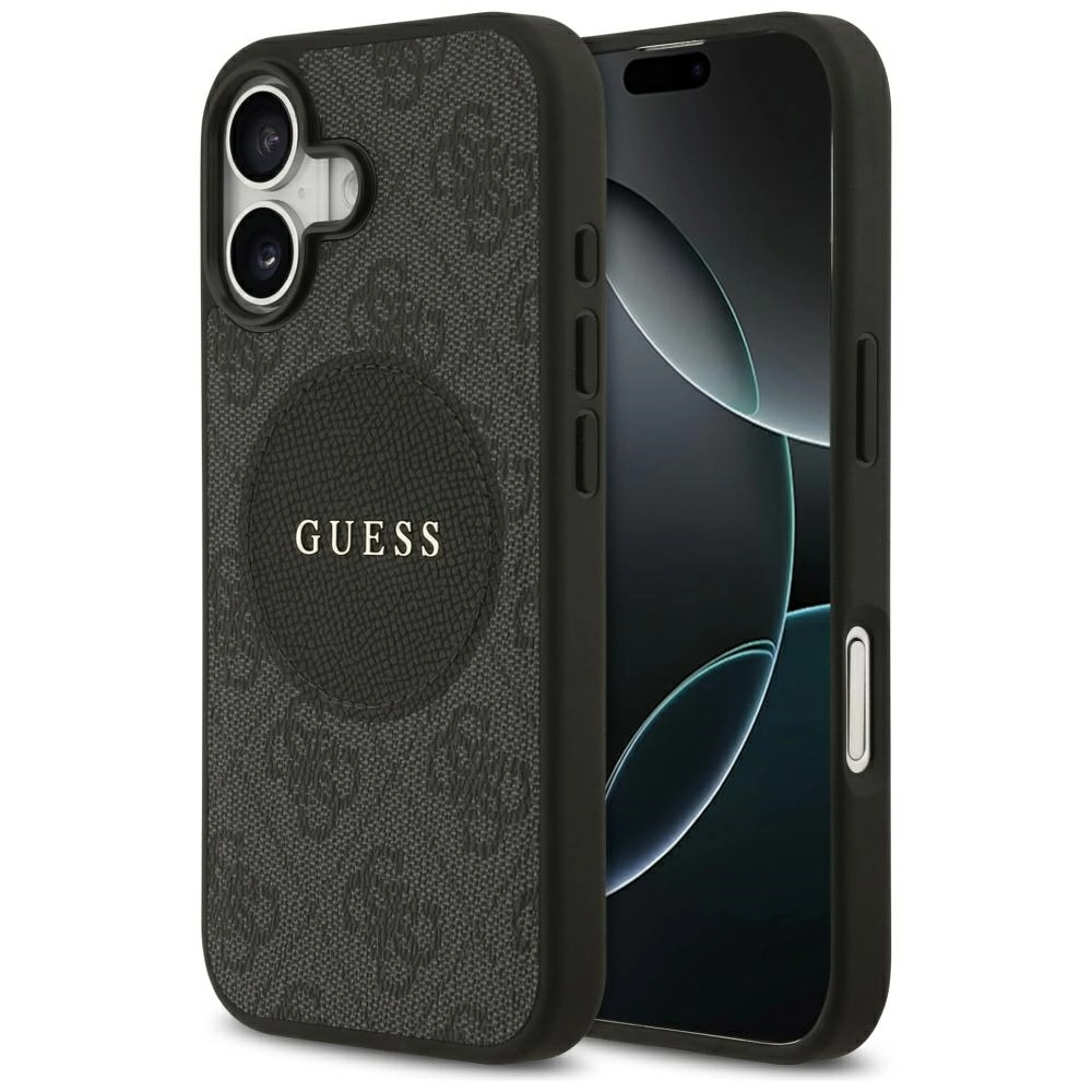 Etui Guess 4G Circle Classic Logo MagSafe do iPhone 17 Czarny