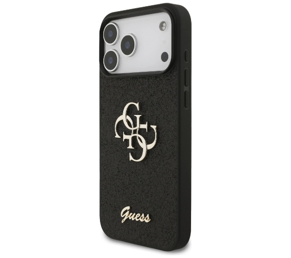 Guess Fixed Glitter Big 4G do iPhone 17 Pro Max czarny