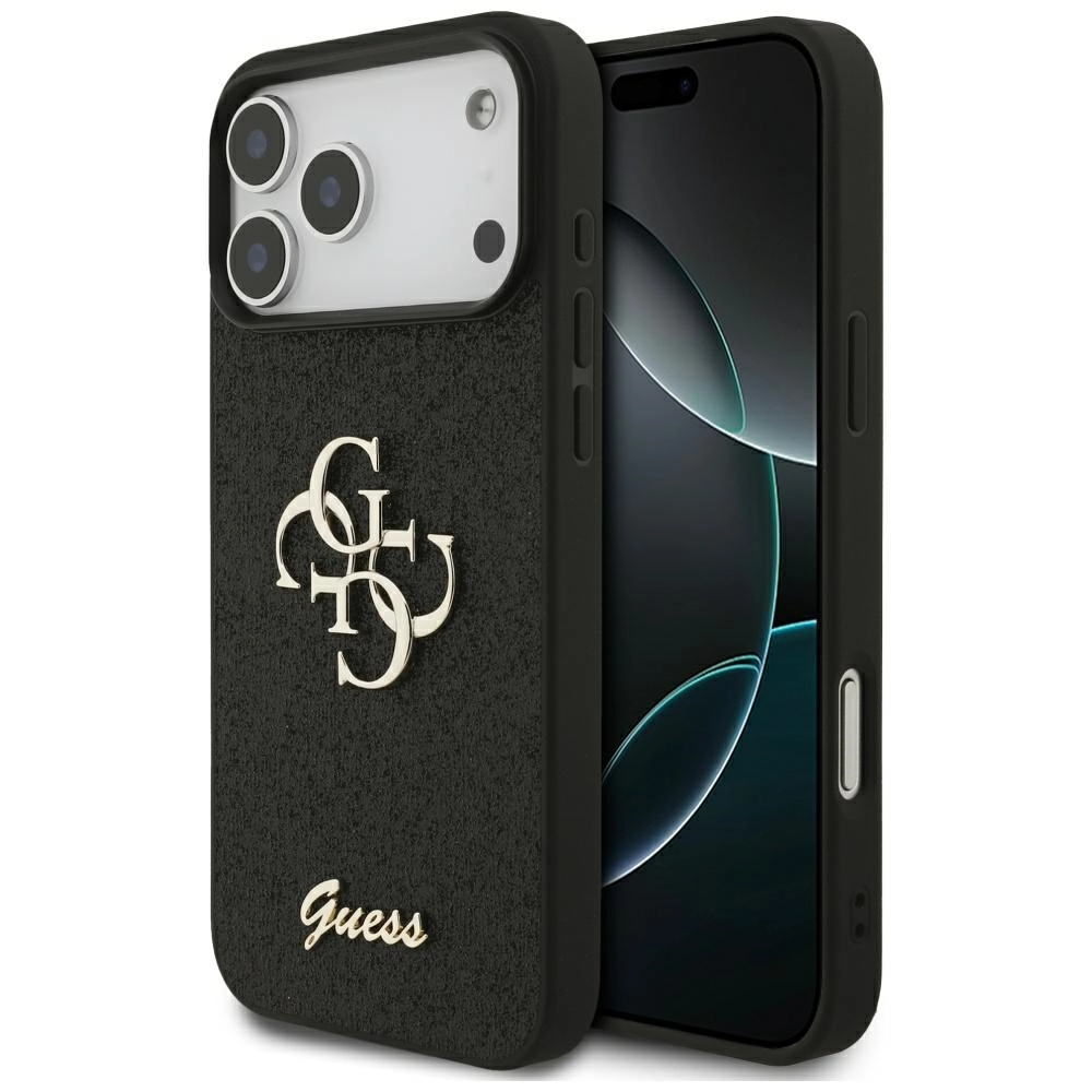 Etui Guess Fixed Glitter Big 4G do iPhone 17 Pro Max czarny