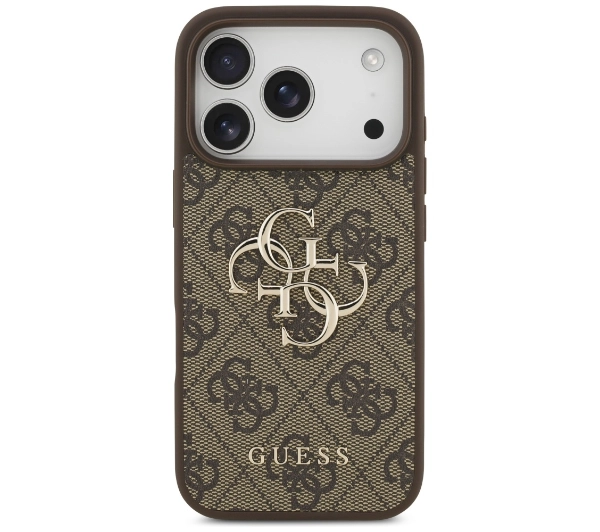 Guess 4G Big Logo do iPhone 17 Pro Brązowy