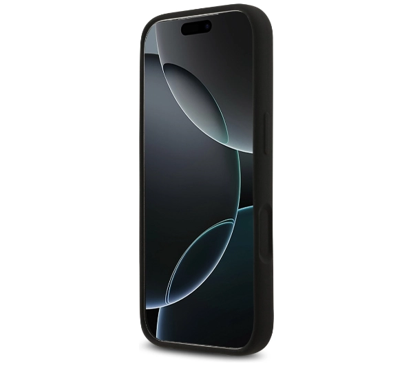 Guess Silicone Triangle Logo MagSafe do iPhone 17 Pro Max czarny
