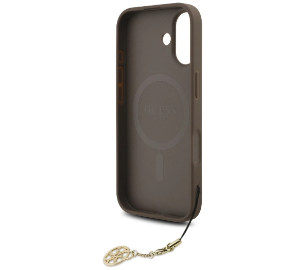 Guess 4G Charms Collection MagSafe do iPhone 17 Brązowy
