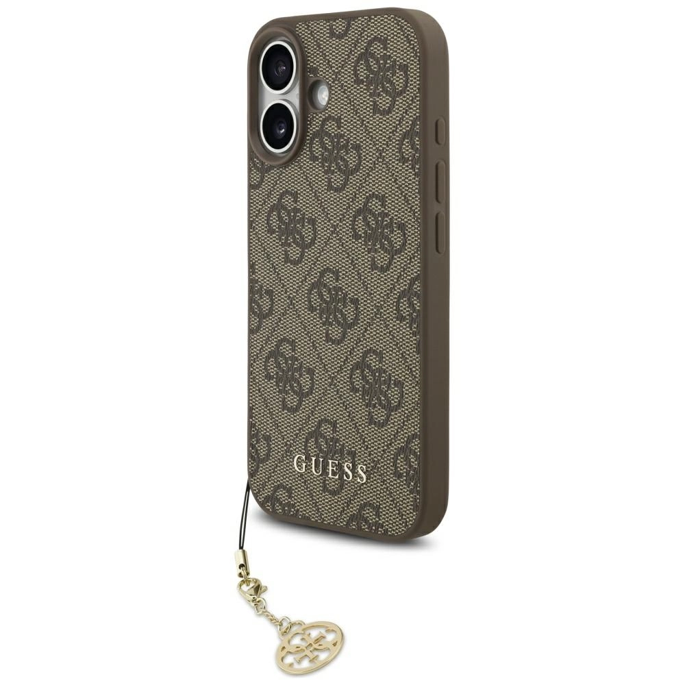 Etui Guess 4G Charms Collection MagSafe do iPhone 17 Brązowy