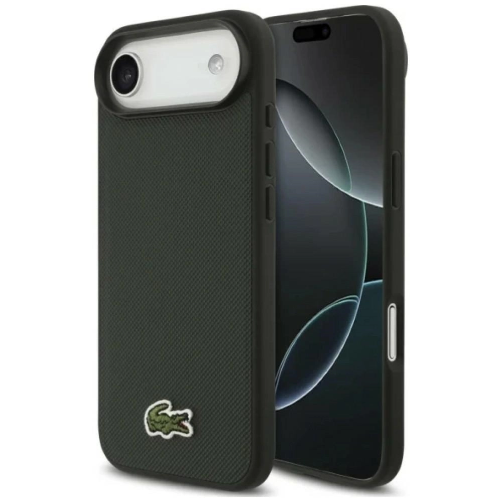 Etui Lacoste Iconic Petit Pique Woven Logo MagSafe do iPhone Air sinople
