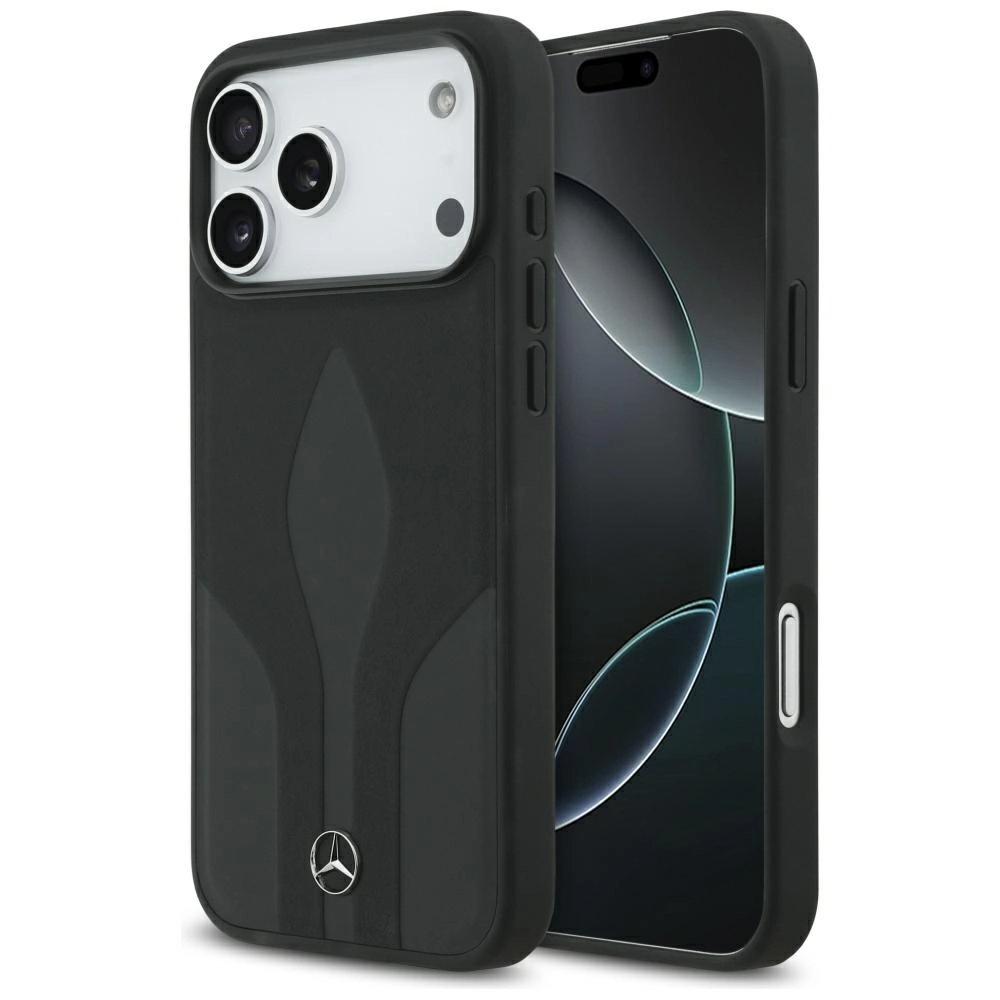 Etui Mercedes-Benz Leather The Move MagSafe do iPhone 17 Pro Max czarny