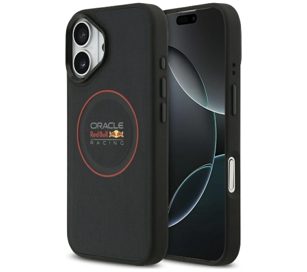 Red Bull Racing Meshed Red Ring & Metal Buttons MagSafe do iPhone 17 Granatowy