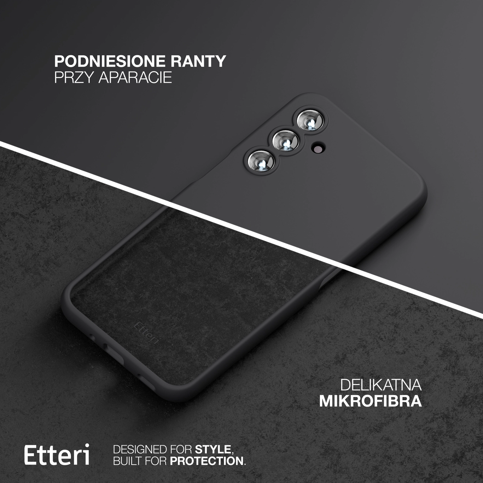 Etui Etteri Silicone Case do Galaxy A34 5G Czarny