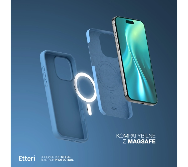 Etteri Silicone Case do iPhone 15 Pro Niebieski
