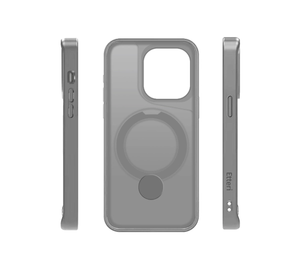Etteri Matt Mag Ring do iPhone 15 Pro Max Szary
