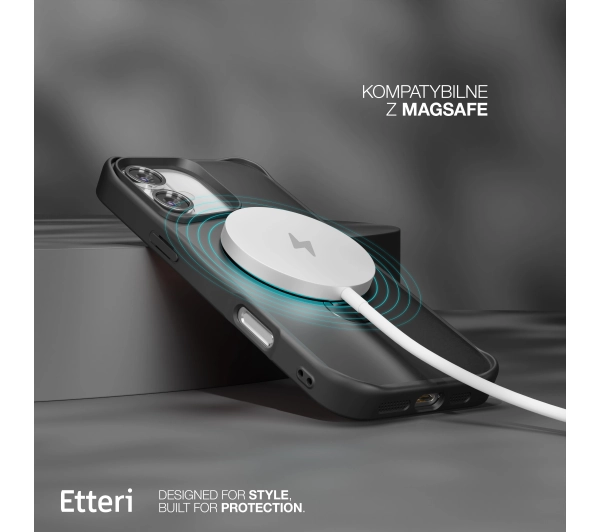 Etteri Matt Mag Ring do iPhone 16 Plus Czarny