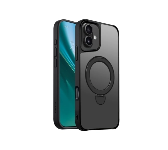 Etui Etteri Matt Mag Ring do iPhone 16 Plus Czarny