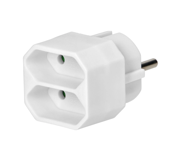 Orno OR-AE-13277/W 2x2P Euro, 2 gniazda Biały