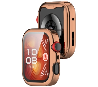 Nakładka na tarczę Bizon Felipe do Huawei Watch Fit 4 Pro różowo-złoty