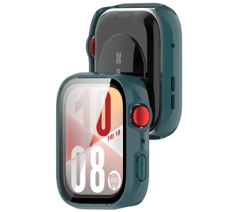 Nakładka na tarczę Bizon ze szkłem do Huawei Watch Fit 4 zielony