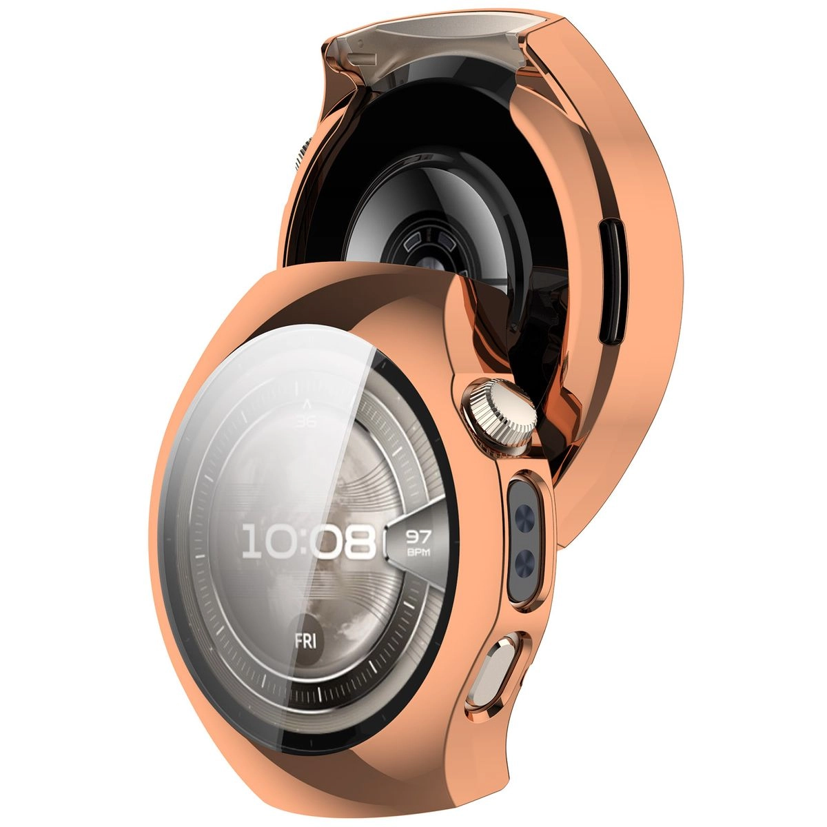 Nakładka na tarczę Bizon Felipe do Huawei Watch 5 46 mm różowo-złoty