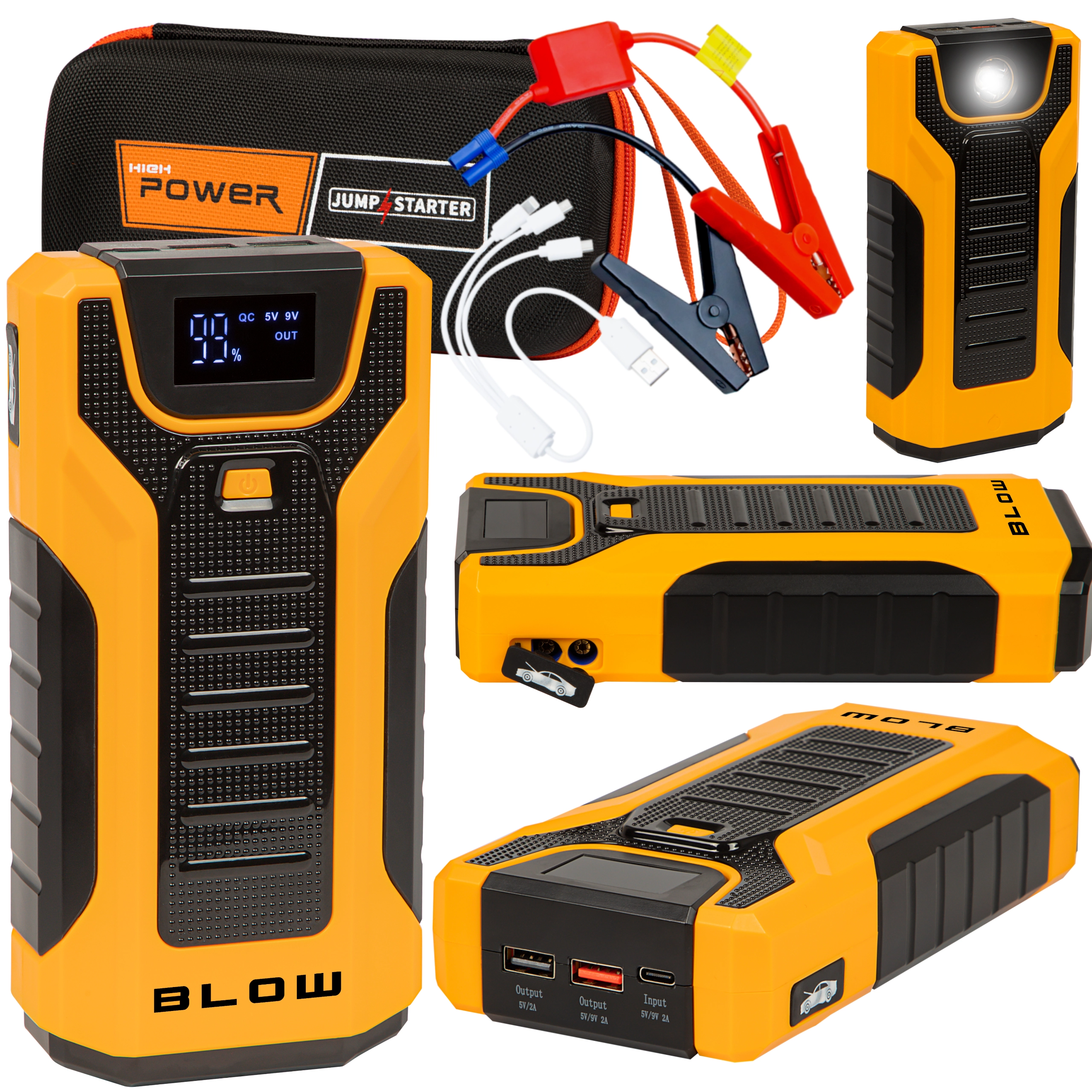 Powerbank BLOW Jump Starter JS-30 30000mAh 15W Zółto-czarny