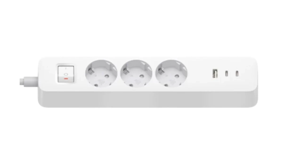 Listwa Xiaomi 20W Power Strip (2C1A) 3 gniazda 1x USB-A 2x USB-C 1,4m Biały