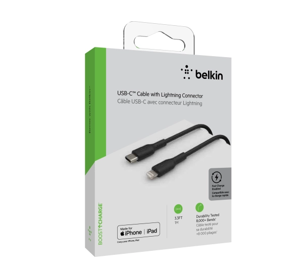 Belkin BoostCharge USB-C do Lightning 1m Czarny