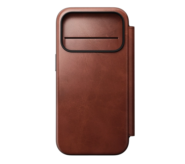 Etui NOMAD Modern Leather Folio Horween do Apple iPhone 17 Pro Brązowy