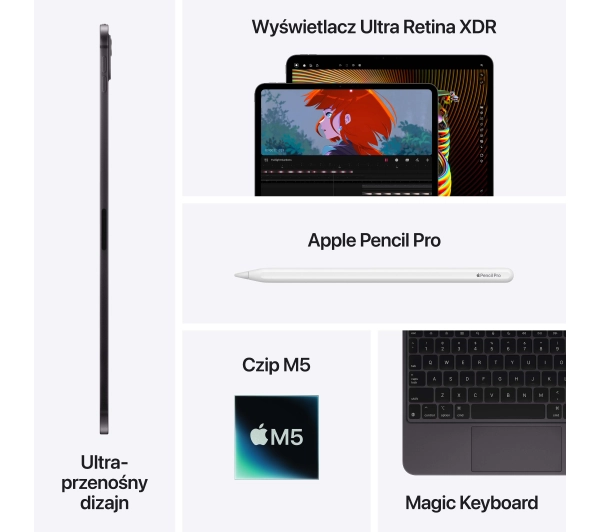 Apple iPad Pro 2025 8 gen 13" 12/256GB Wi-Fi Srebrny - Kup na Raty - RRSO 0%