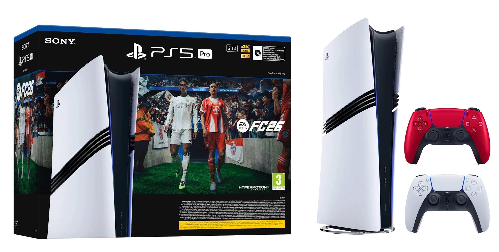 Konsola Sony PlayStation 5 Pro (PS5) 2TB EA SPORTS FC 26 Bundle + Dodatkowy Pad Wulkaniczna czerwień