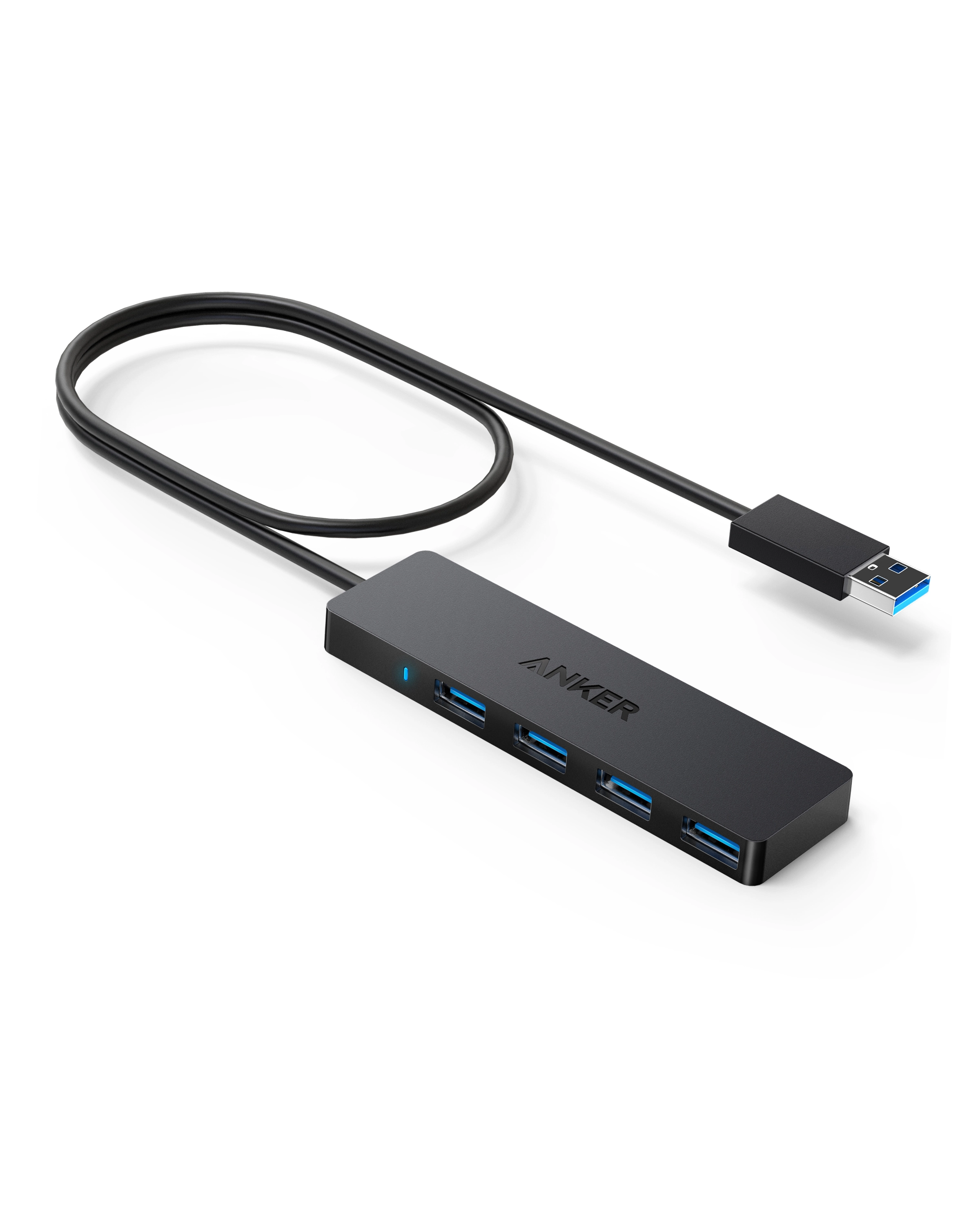 Hub USB Anker Ultra Slim A7516016 4w1 USB-A Czarny