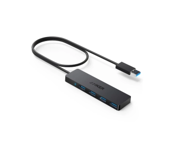 Hub USB Anker Ultra Slim A7516016 4w1 USB-A Czarny
