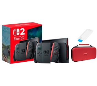 Nintendo Switch 2 Joy-Con Czarny + Etui Trust GXT 1251RB + Szkło hartowane Yaxo YGGSDG01T - Kup na Raty - RRSO 0%