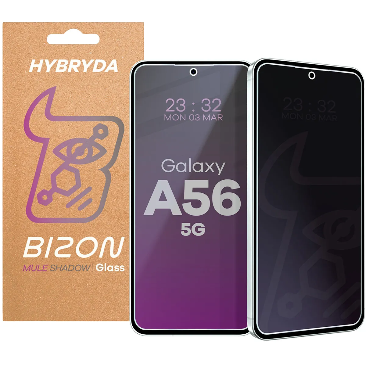 Szkło hybrydowe Bizon Prywatyzujące Mule Shadow do Samsung Galaxy A56 5G