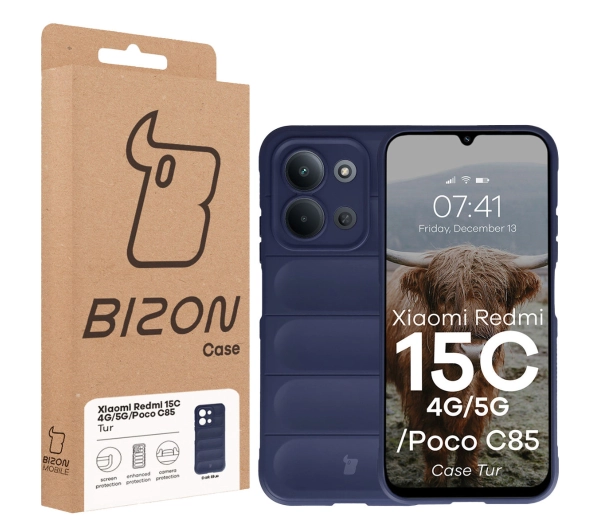 Bizon Pancerne Tur do Xiaomi Redmi 15C 4G / 5G / POCO C85 4G Niebieski