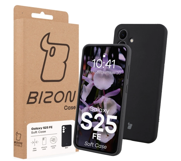 Bizon Silikonowe Soft do Samsung Galaxy S25 FE Czarny