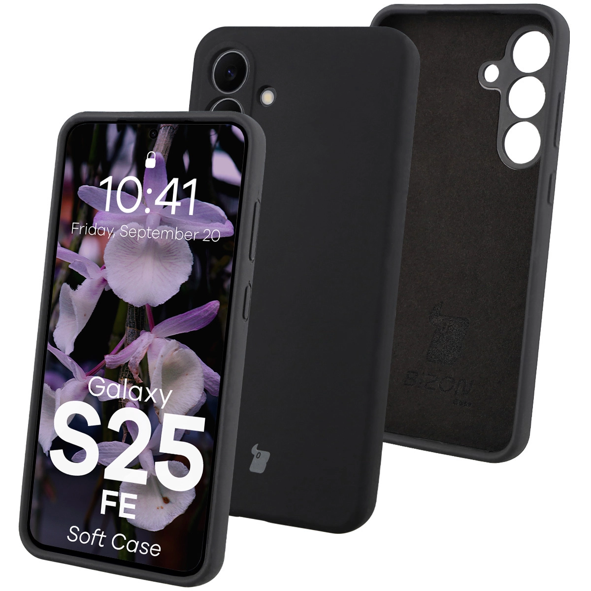 Etui Bizon Silikonowe Soft do Samsung Galaxy S25 FE Czarny