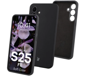 Etui Bizon Silikonowe Soft do Samsung Galaxy S25 FE Czarny