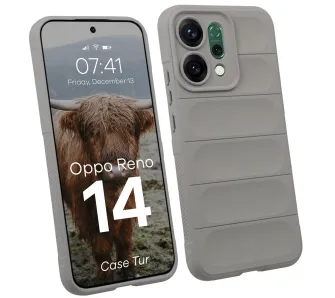 Etui Bizon Pancerne Tur do Oppo Reno 14 Szary