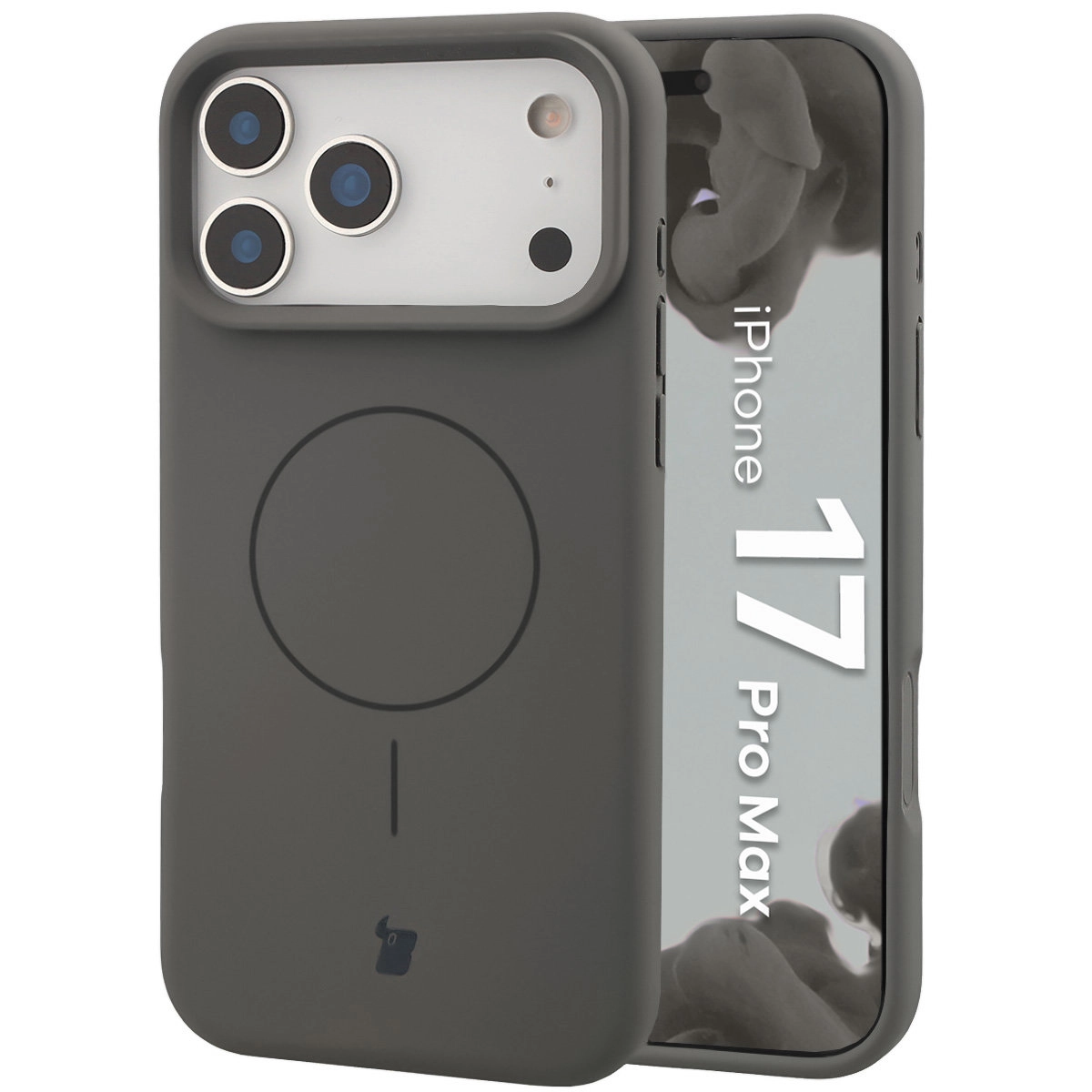 Etui Bizon Silikonowe Soft z MagSafe do Apple iPhone 17 Pro Max Grafitowy