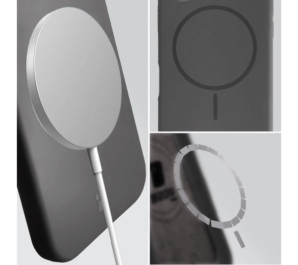 Bizon Silikonowe Soft  z MagSafe do Apple iPhone 17 Pro Max Grafitowy