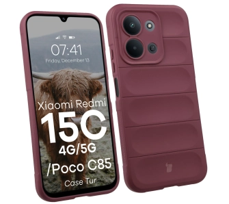 Etui Bizon Pancerne Tur do Xiaomi Redmi 15C 4G / 5G / POCO C85 4G Fioletowy