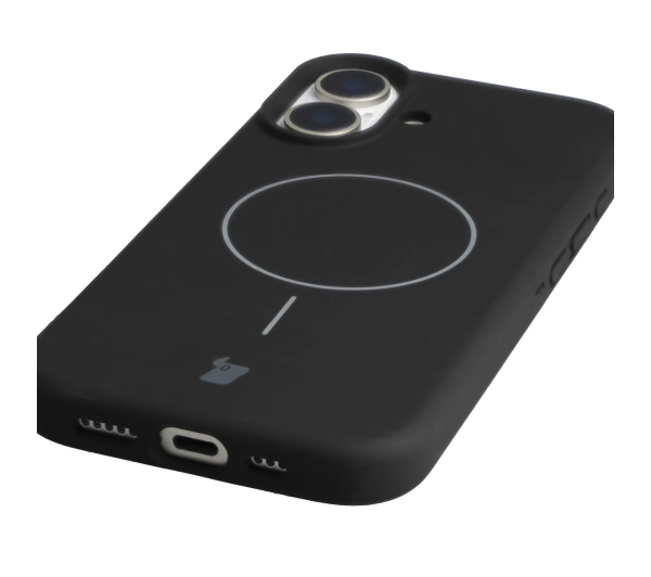 Bizon Silikonowe Soft  z MagSafe do Apple iPhone 17 Czarny