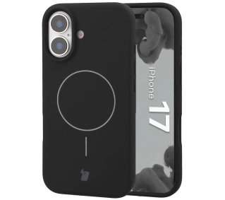 Bizon Silikonowe Soft  z MagSafe do Apple iPhone 17 Czarny