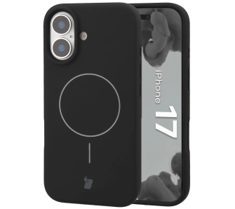 Etui Bizon Silikonowe Soft  z MagSafe do Apple iPhone 17 Czarny