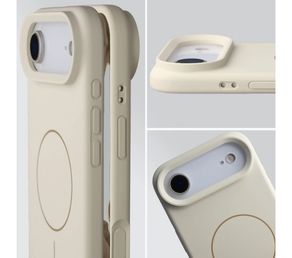 Bizon Silikonowe Soft  z MagSafe do Apple iPhone Air Ecru