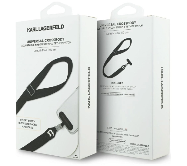 Karl Lagerfeld Universal Strap Tether Patch Czarny
