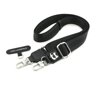 Smycz do telefonu Karl Lagerfeld Universal Strap Tether Patch Czarny