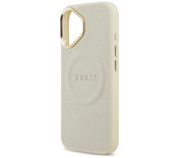 Guess Peony Hot Stamp MagSafe do iPhone 17 Beżowy